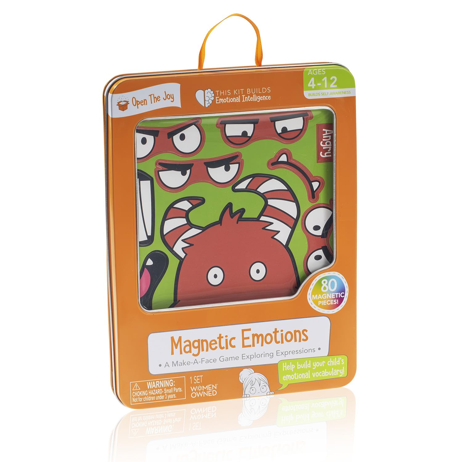 Open The Joy's Magnetic Emotions Playset: Explore, Learn, and Express Feelings with Mix and Match Magnetic Characters and Expressive Faces - Ages 4 and Up
