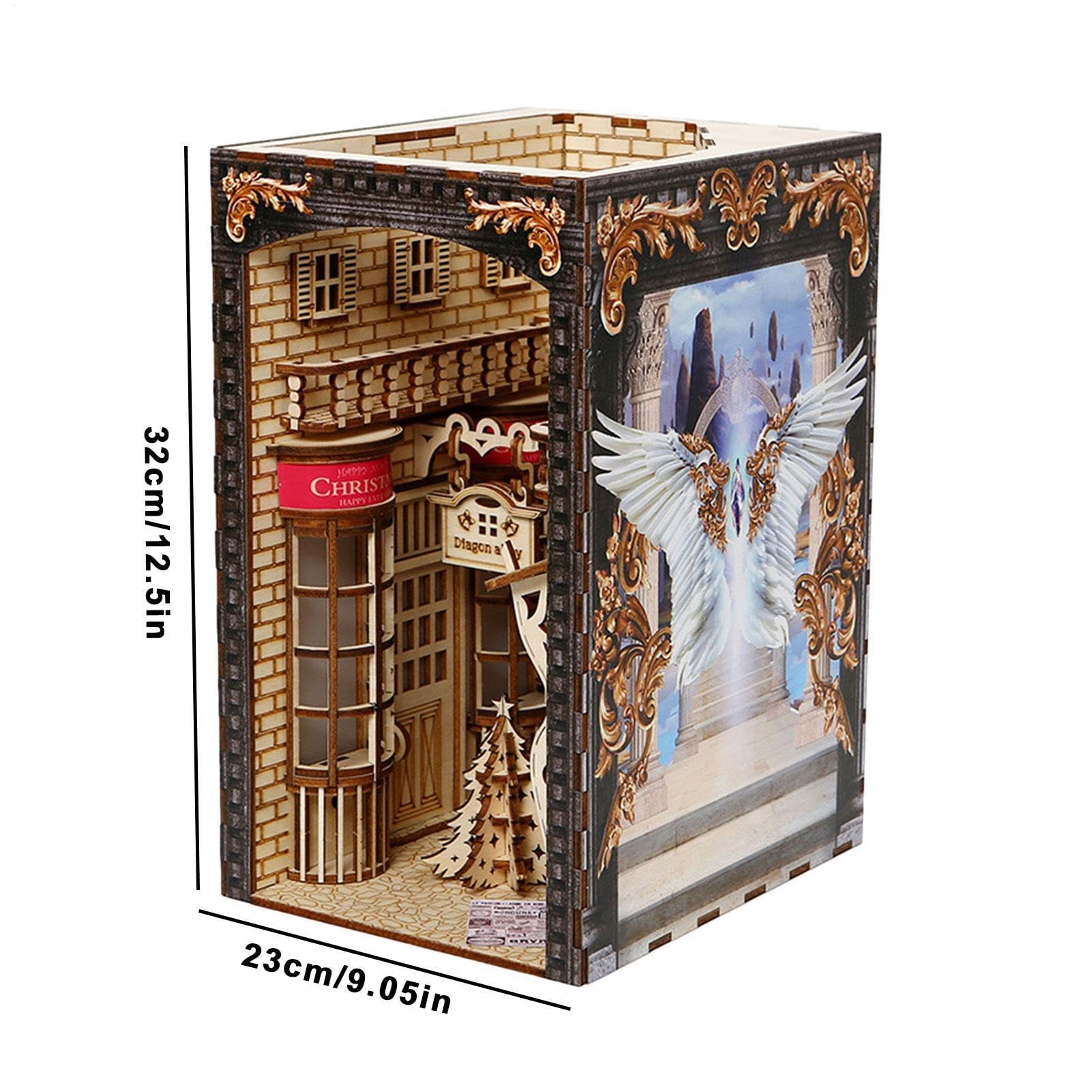 Kit per libri in miniatura, puzzle 3D creativi con luce a LED, decorazione decorativa in legno per famiglia, amici, colleghi