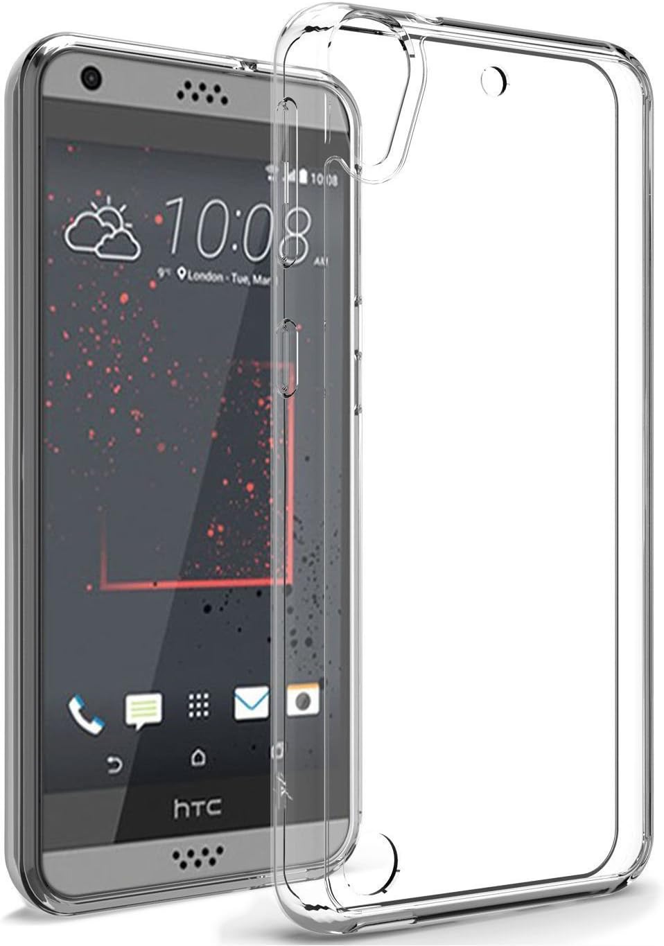 SS Tech HTC Desire 530 Crystal Clear Soft Gel TPU Bumper Case with Anti-Scratch Clear Back Compatible With HTC Desire 530