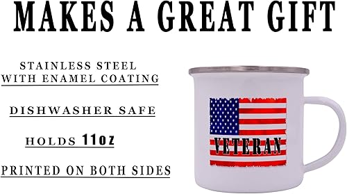 Miniatura 4 de Rogue River Tactical Taza militar del campamento del veterano del esmalte que acampa el regalo de la taza de café para el veterano de los E.E.U.U