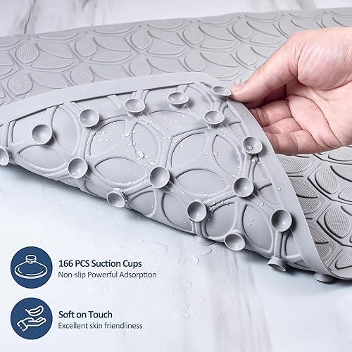 Miniatura 2 de Alfombra antideslizante para bañera  Alfombra de baño de goma real para bañera y ducha  Alfombra de baño para seguridad diaria  Alfombra de baño