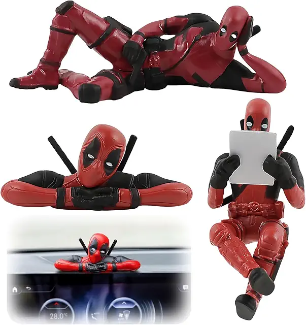 3 Deadpool Wolverine Figuren - Autoanhänger & Innendekoration für Deadpool-Fans