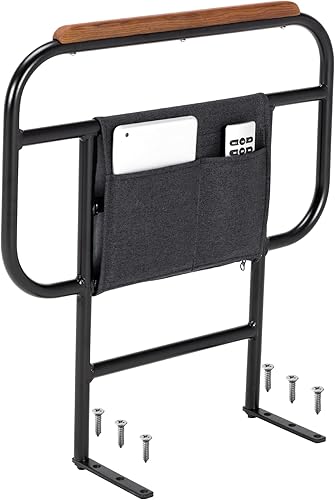 Riel de cama atornillado para cama ajustable, apto solo para tabla de madera, 1 unidad, 22 pulgadas de altura