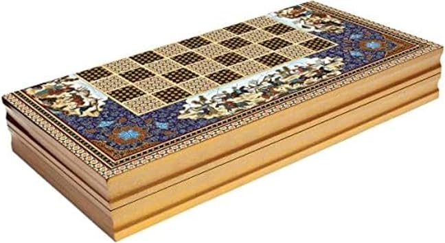 Classical Backgammon Set for Family and Friends with Fine Wooden Board and Magnetic Clothing, an Authentic Turkish Strategical Board Game for Travel, Outdoor or Indoor - Brown