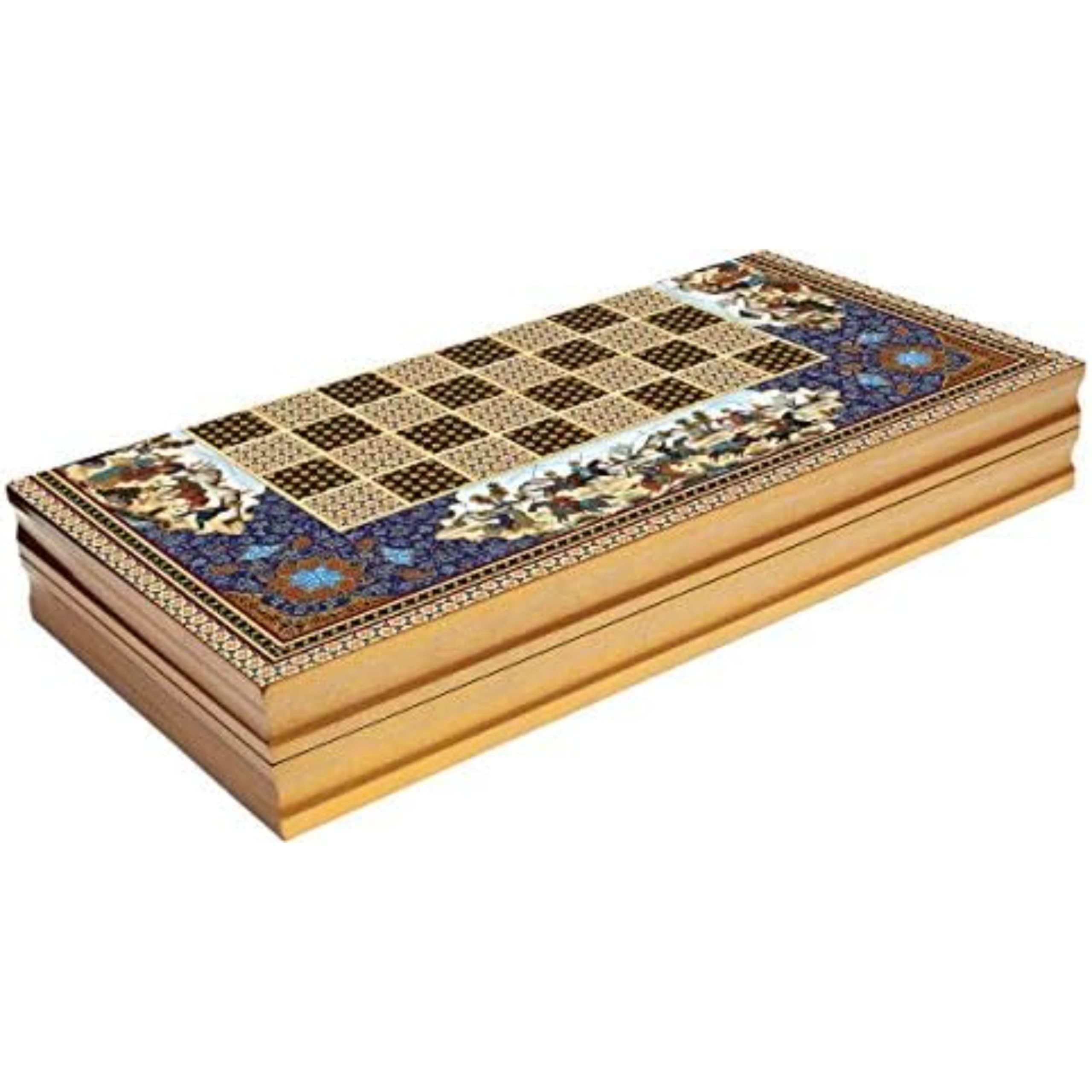 LaModaHome Classical Backgammon Set for Family and Friends with Fine Wooden Board and Magnetic Clothing, an Authentic Turkish Strategical Board Game for Travel, Outdoor or Indoor - Brown