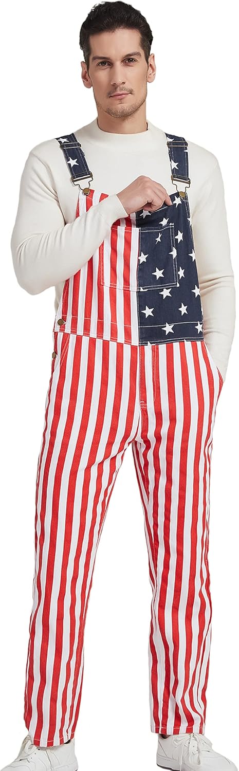 OeyFnbmO Festival Overalls for Men Holiday Jumpsuit Bib Coveralls