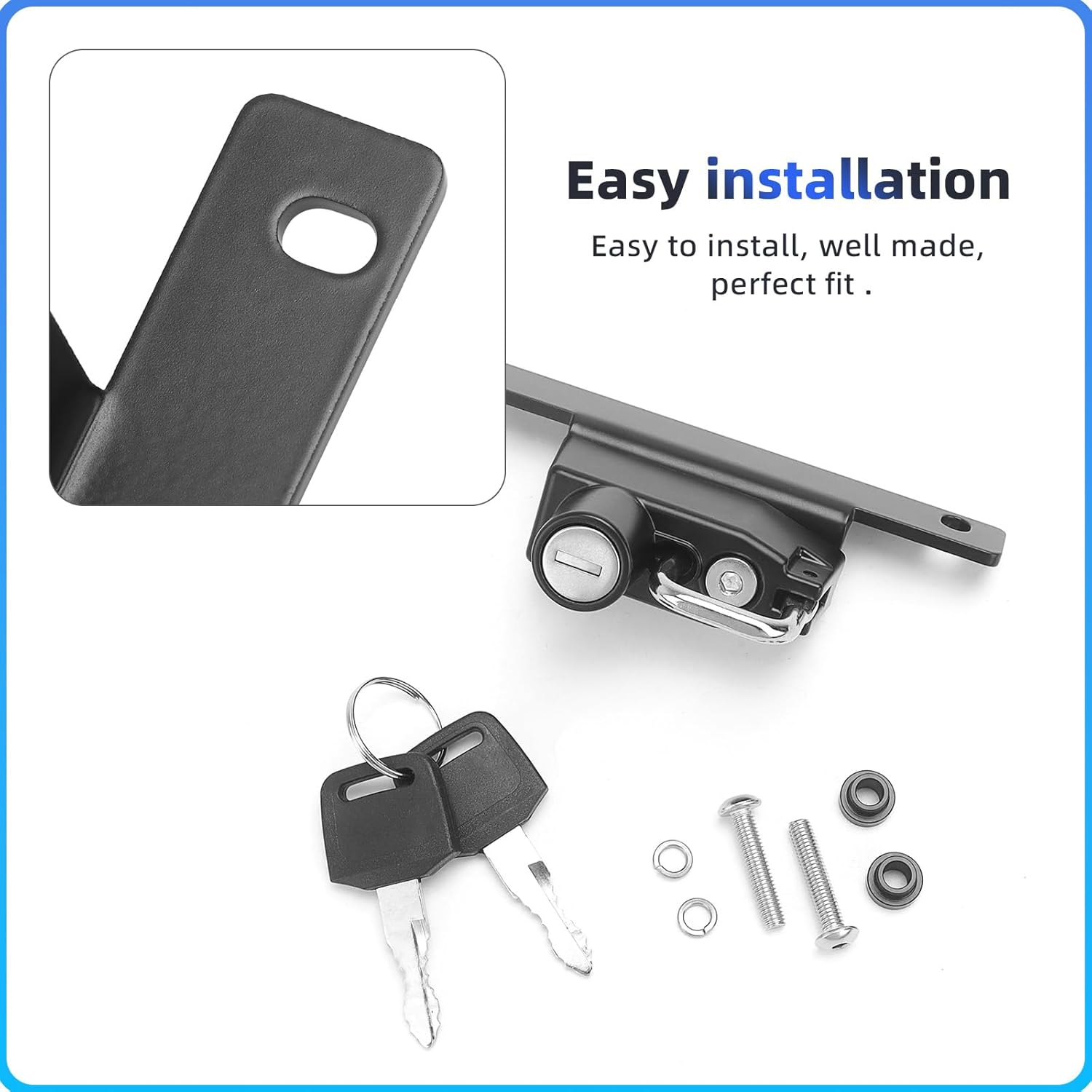 Motorcycle Helmet Lock, for BMW R Nine T R9T Scrambler 2014-2024, Anti Theft Lock Helmet Safety Lock Specific mounting Position, Keys 2PC (Black)