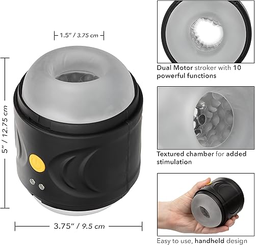 Miniatura 2 de CalExotics Masturbador masculino sin límites de doble motor Stroker - SE-2703-90-3