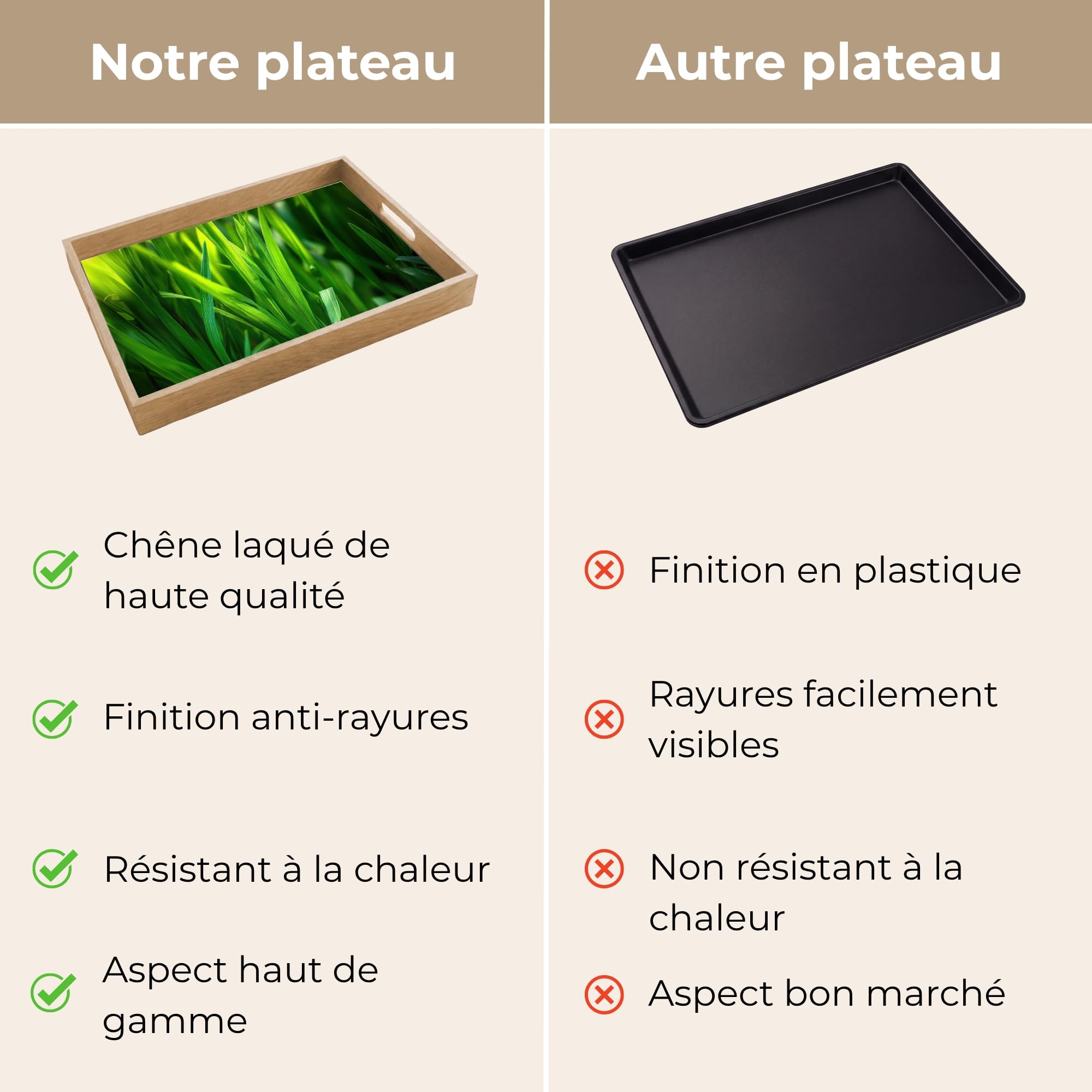 Plateau De Service Plateaux Repas Bois Decoratif Table Dejeuner