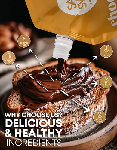 Miniatura 5 de Delicioso Choco Nocciola vegano para untar con aceite de aguacate y avellanas sin gluten sin azúcar añadido, perfecto para desayunos, postres hechos