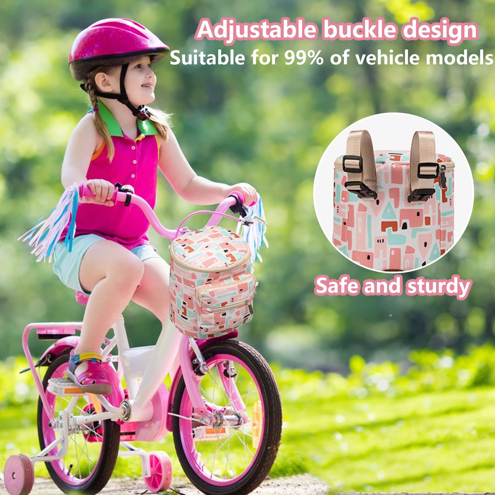 ANPNELEC Borsa per Manubrio per Bambini, Borsa Manubrio Bici, Accessorio per Bicicletta, Compatibile con Biciclette, Scooter - Blu