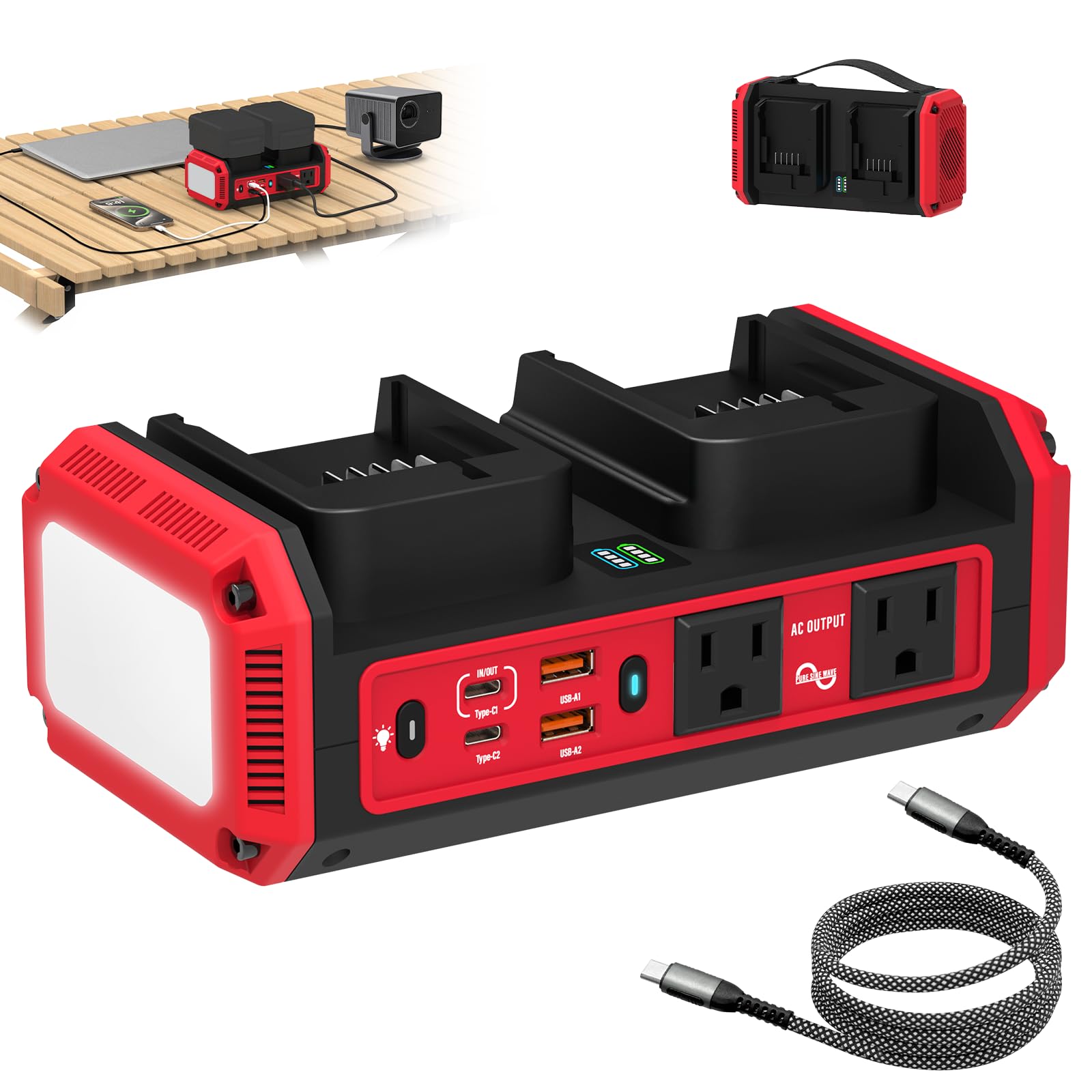 Amazon.com: Kzreect 350W Pure Sine Wave Inverter Compatible with