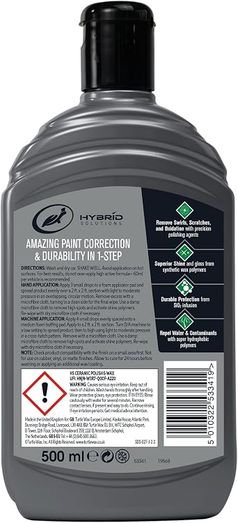 Turtle Wax Ceramic Paint Regenerative Polish 500 Ml