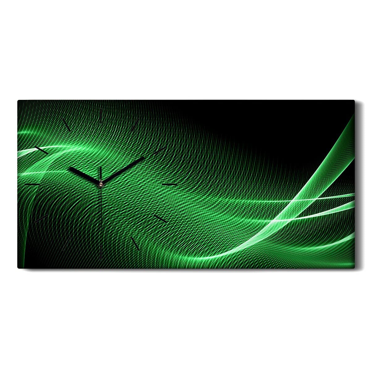 Horloge Salon et Chambre Décoration Murale Toile Vagues Abstraites