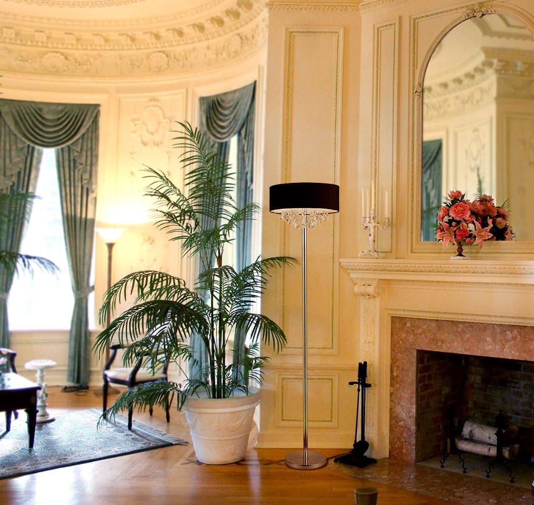 Elegant Designs Romazzino Floor Lamp in a living room setting