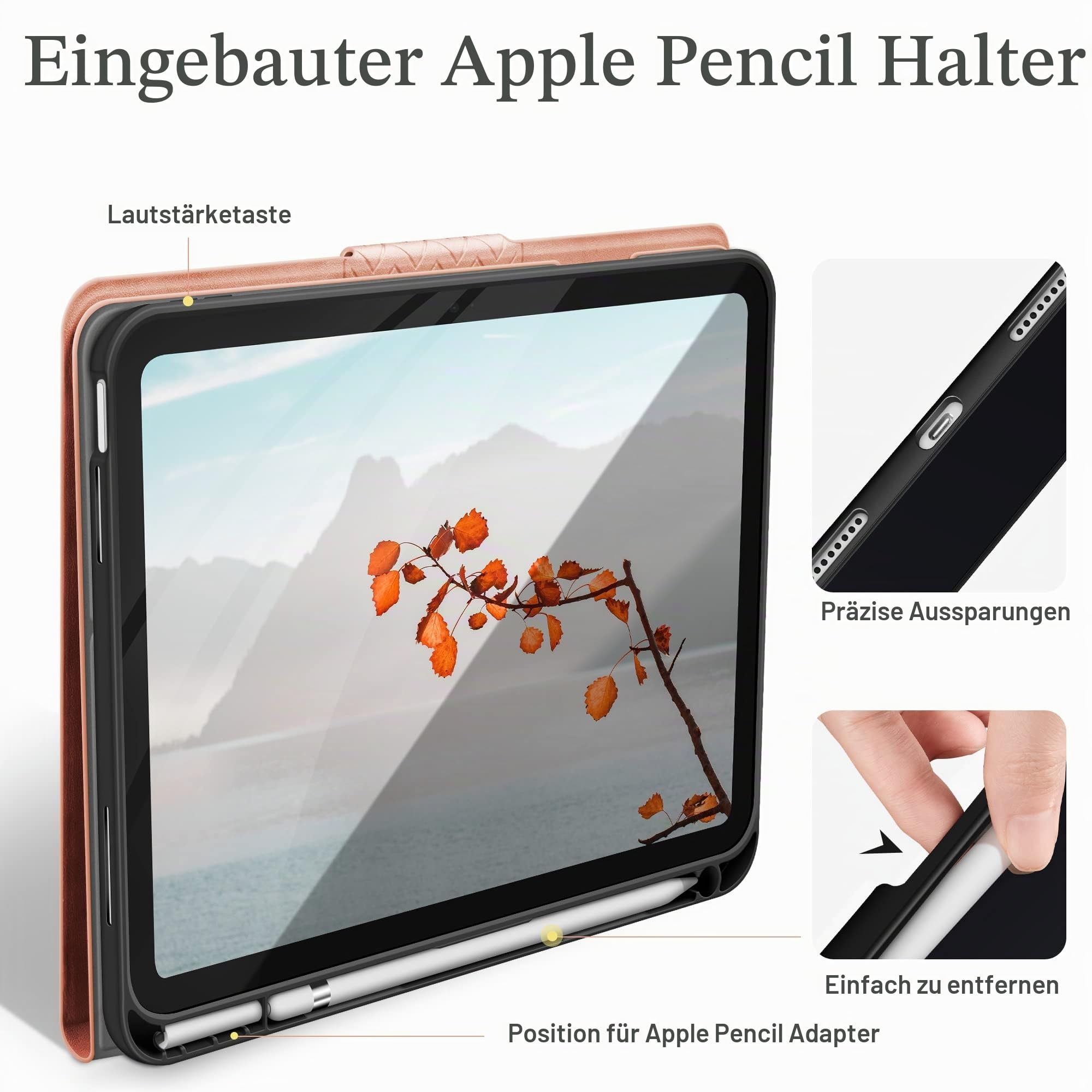 AUAUA Hülle für iPad (A16) 11./10. Generation (2025/2022), Rosa