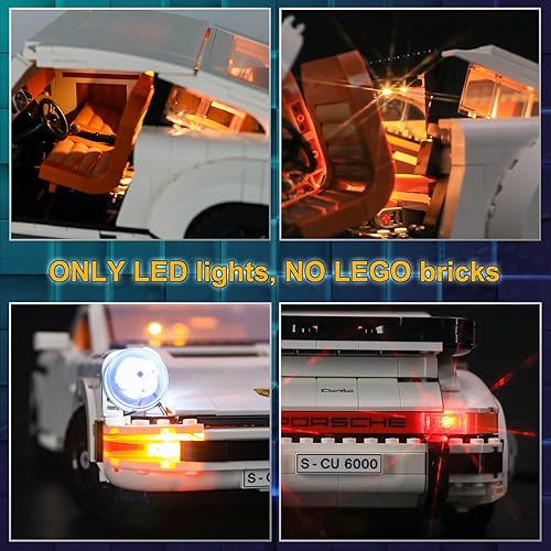 Miniatura 5 de Vaodest Luz LED para Lego 10295 Creator Expert Porsche 911, diseño y configuración compatible con el modelo 10295 (solo luz LED, no kit de bloques