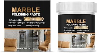 Marble Polishing Paste Compound – Premium Paste for Marble, Granite & Quartz Countertops, Floors, Walls | Restores Shine, Removes Scratches, Seals Stone & Resists Water Stains & Fingerprints,100g