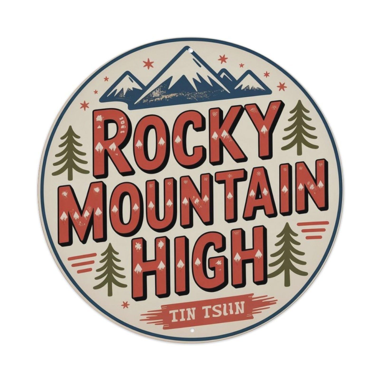 Colorado Rocky Mountain Metal Tin Sign Plaque