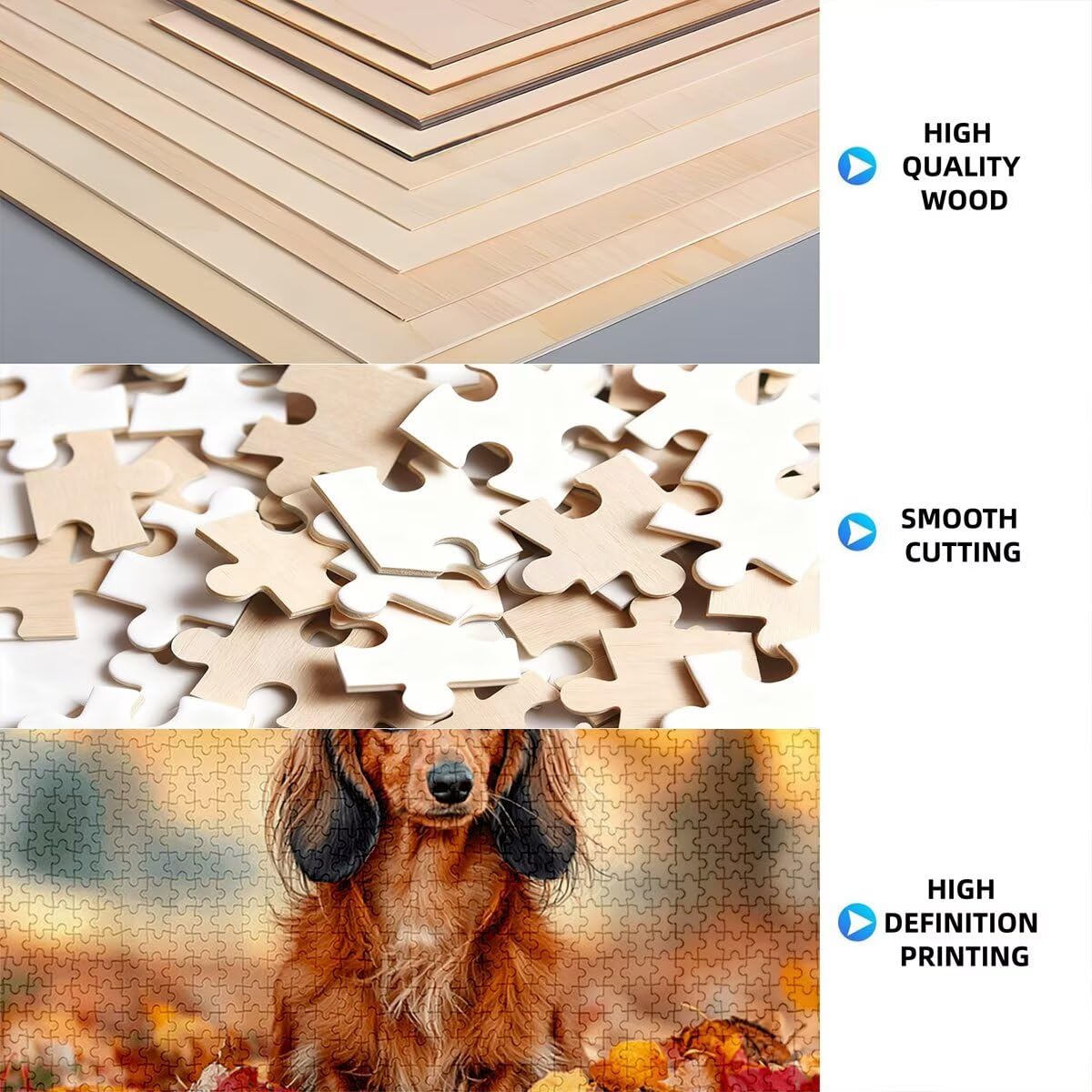 Puzzle 5000 sztuk dla dorosłych, puzzle 5000 sztuk drewna, puzzle dla dorosłych wzór psa, wyzwanie puzzle dla całej rodziny, oryginalne prezenty dla kobiet mężczyzn, temat: jesień, Q-6