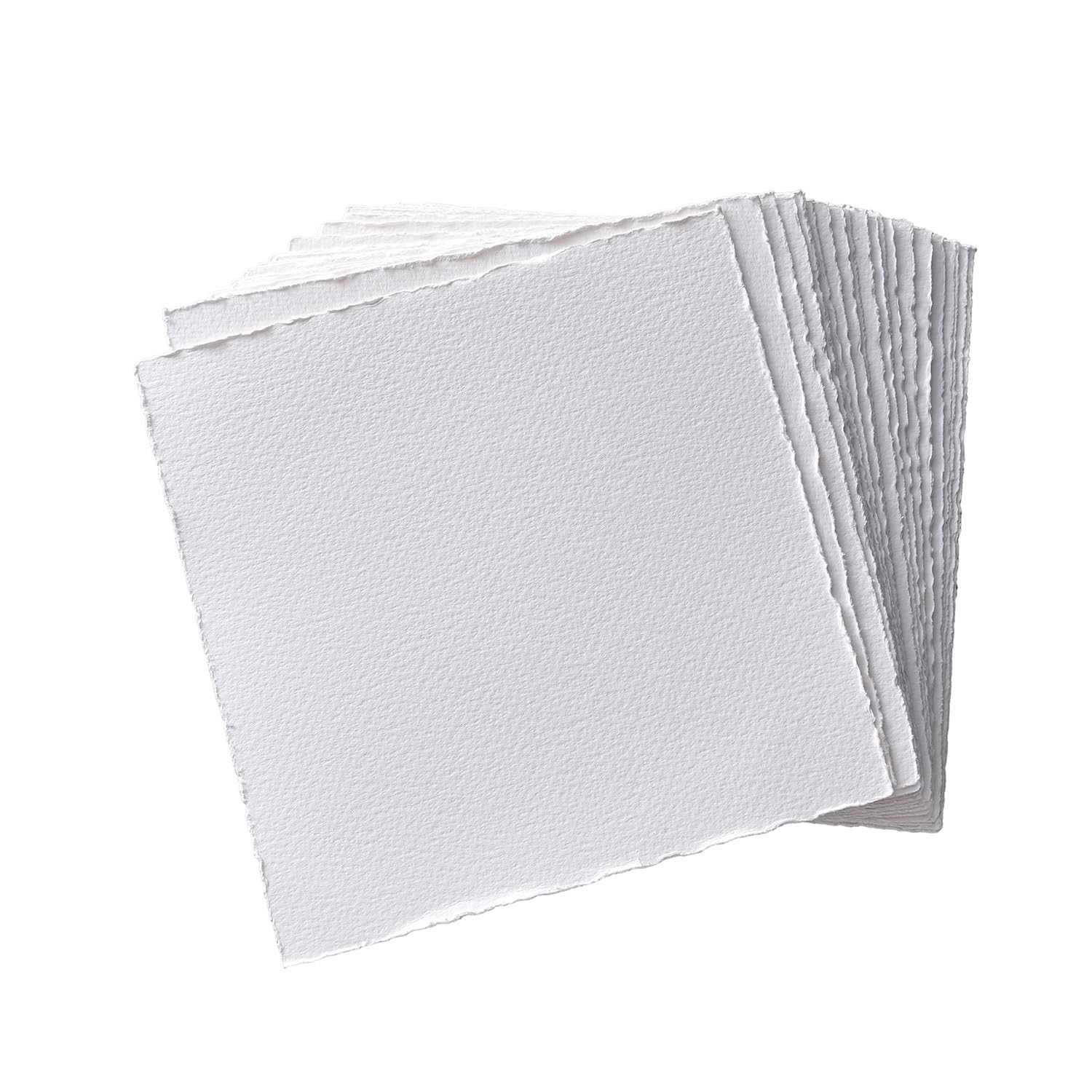 tumuarta Deckle Edge Watercolor Paper, 100% Cotton, 300 g/m², 20X20 CM, Acid Free, 30 Sheets Handmade Mixed Media Paper Blank Cards is Perfect for Greeting Cards & Thank You Notes — image 1