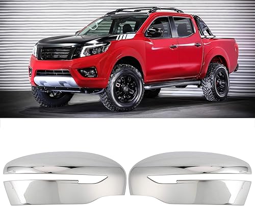 Miniatura 2 de Keenso Cubierta para espejo retrovisor, 2 piezas de ABS inoxidable para Nissan Navara NP300 Frontier 2015-2019 modificación interior y exterior del