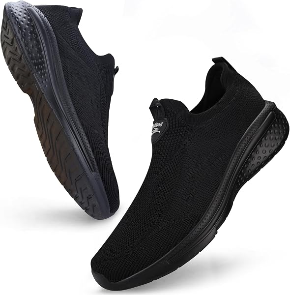 Giniros Men's trainers, slip-on sneakers, running trainers, fitness, running, trainers, breathable, comfortable and lightweight tennis shoes - 1