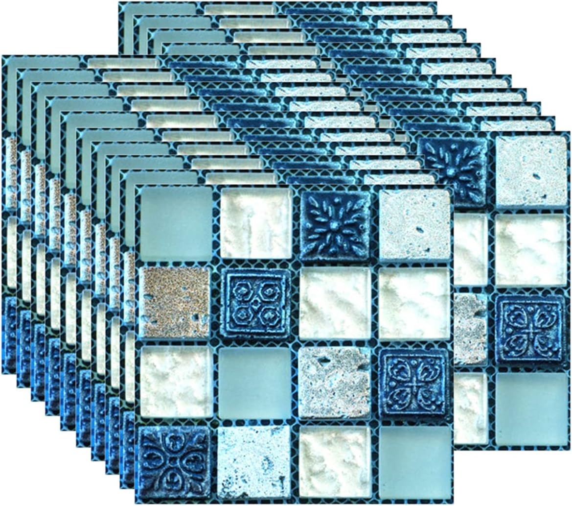 20 Stickers Piastrelle Autoadesivi Per Cucina E Bagno - Mosaico Blu, Impermeabili, Facili Da Applicare - Foto 10