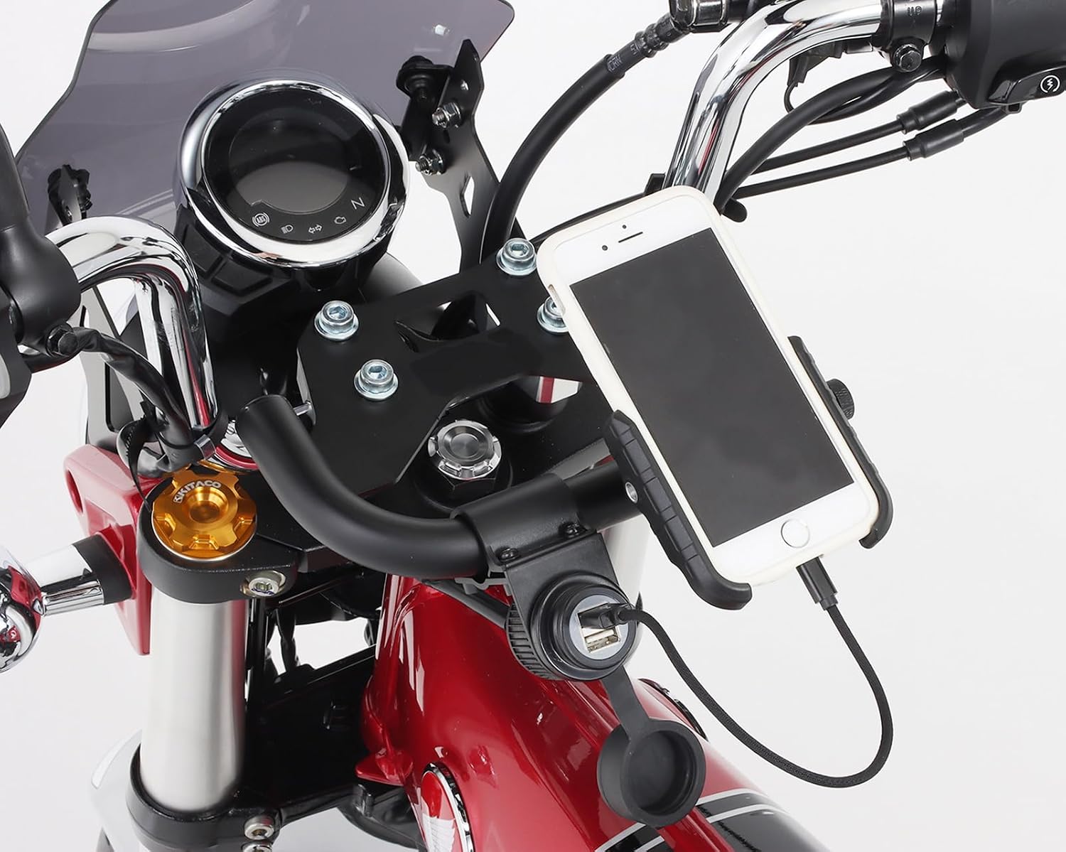 WOOGA Motorcycle Phone Mount GPS Navigation Bracket Mobile Phone Holder for Ho&nda Hunter Cub CT125 Trail125 DAX125/ST125 20-25 image 5