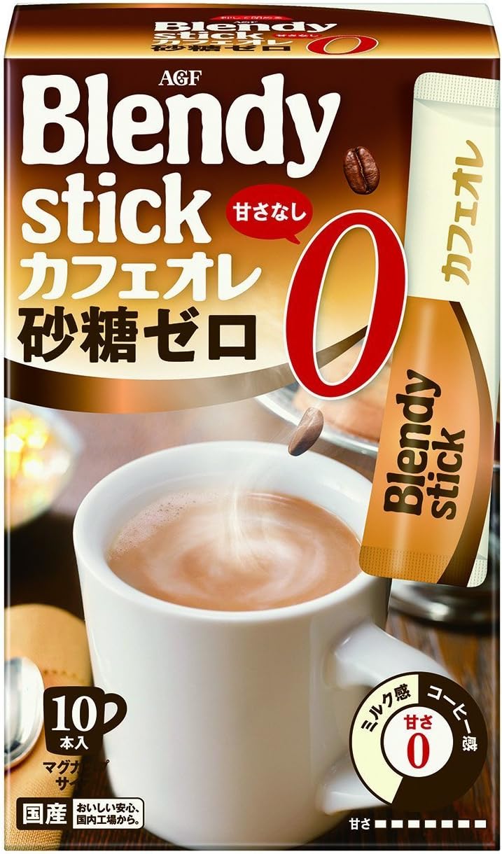 AGF Blendy stick cafe au lait sugar zero 10 sticks x 6 boxes