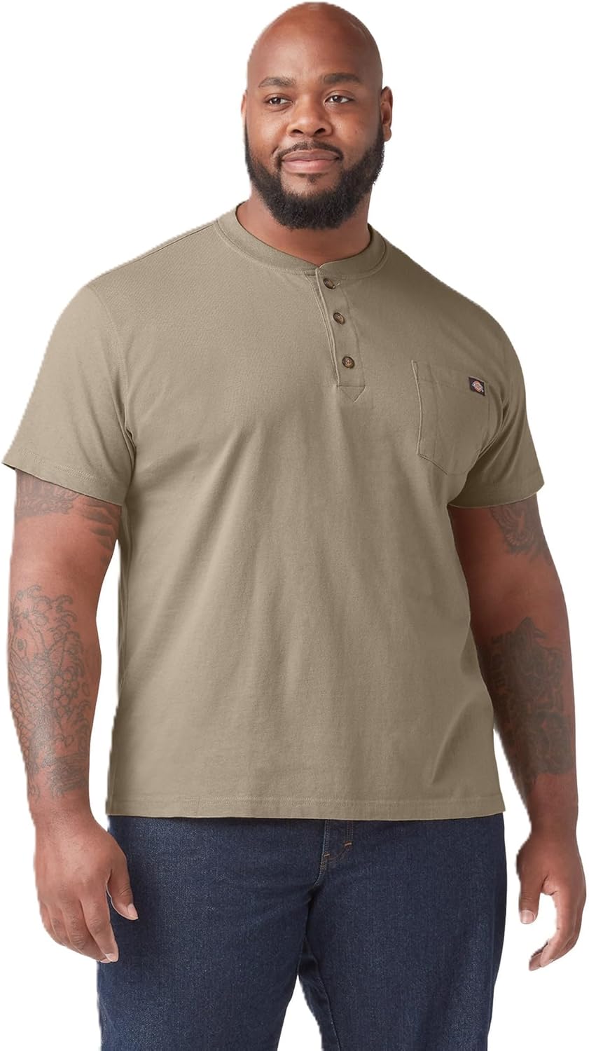 Dickies Men's Big-Tall Heavyweight Henley, Desert Sand, XX-Large/Tall - Image 8