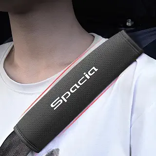 スズキ スペーシア 車専用 シートベルトカバー シートベルトパッド 新型 スペーシア アクセサリー, Spacia MK53s MK54S MK94S スペーシア カスタムパーツ カー用品 シートベルトショルダー PU 23cm 2枚セット (For スペーシア Spacia)