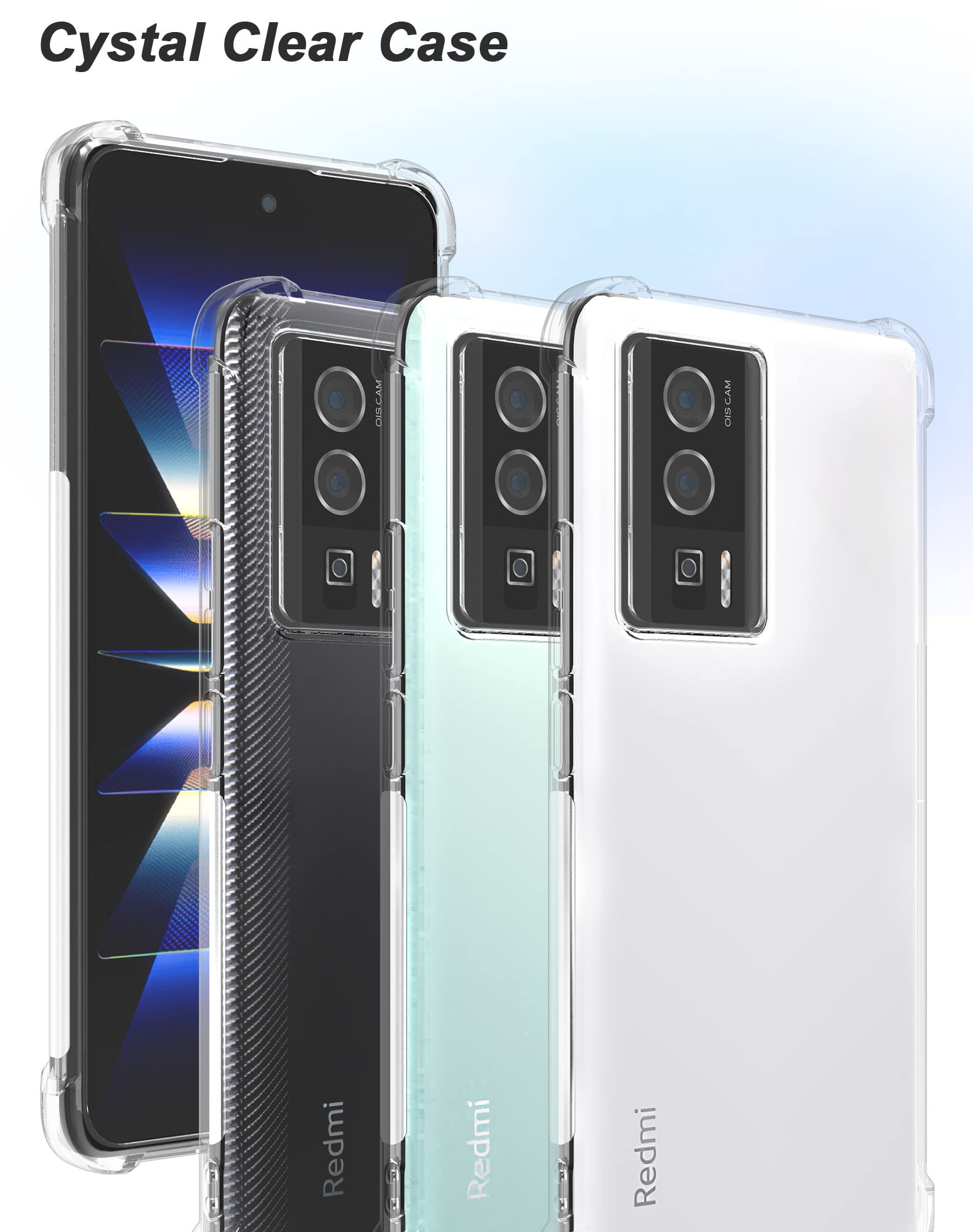 Foluu Cover Per Xiaomi Poco F5 Pro 5G 2023 – Trasparente, Antigraffio, Angoli Rinforzati TPU