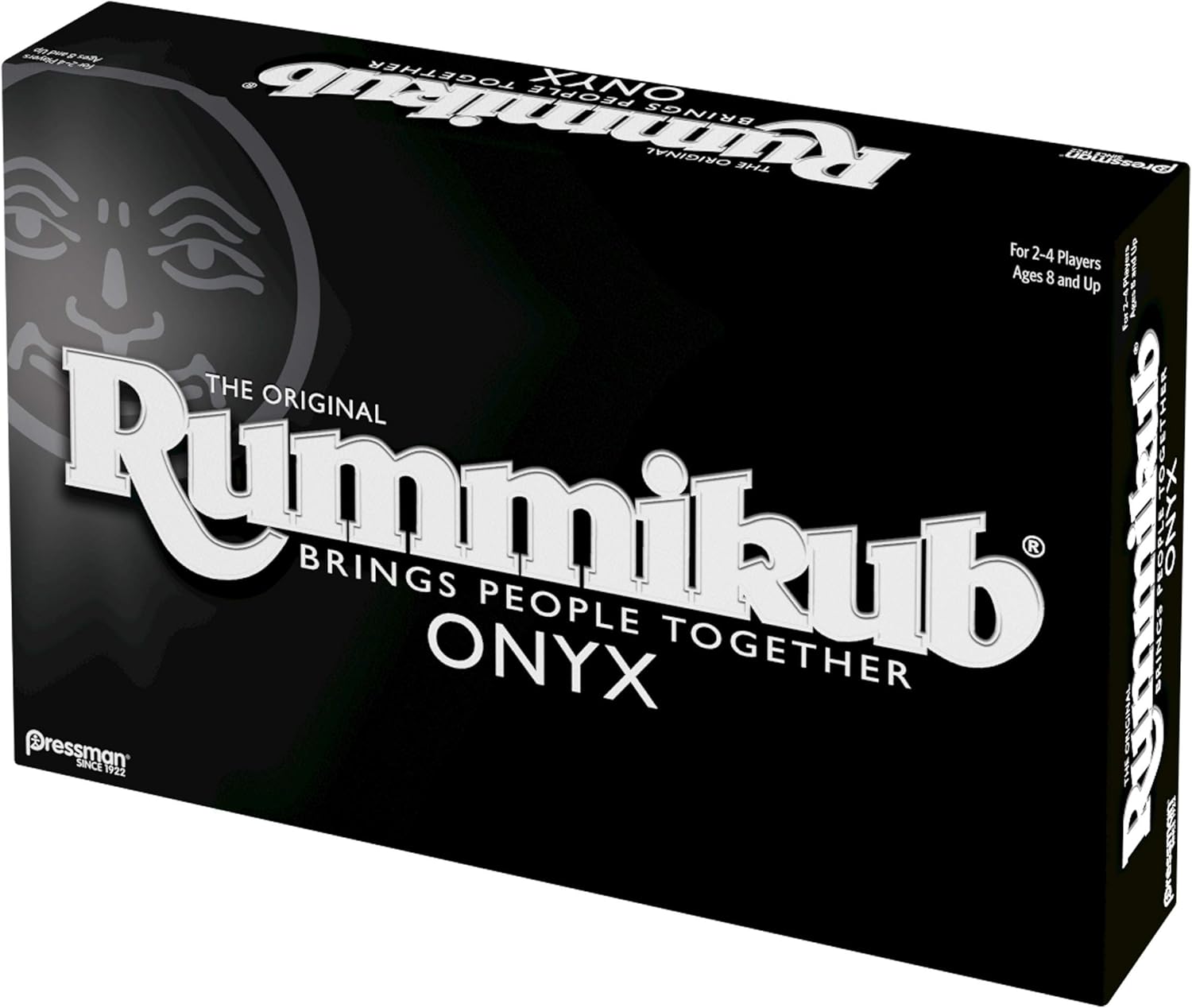 Rummikub Onyx Edition - Sophisticated Set with Unique Black Rummikub Tiles and Vibrantly-Colored Engraved Numbers by Pressman, Multi Color