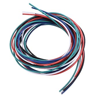 sourcing map 20 Gauge PVC Hookup Wire 1.5m/5ft 20AWG 5 Color, 1.5mm Dia