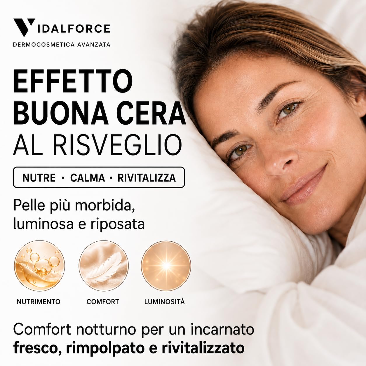 GLOW NIGHT Crema Notte Antietà Biostimolante, Retinolo Incapsulato con Bakuchiol e Acido Ialuronico Full-Spectrum I 100/100 Yuka I Crema Antirughe Donna e Uomo. 50 ml