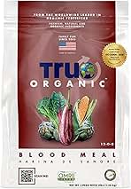 True Organic Blood Meal – High-Nitrogen Organic Fertilizer for Rapid Vegetative Growth – 3lb Bag Covers 104 Sq. Ft.