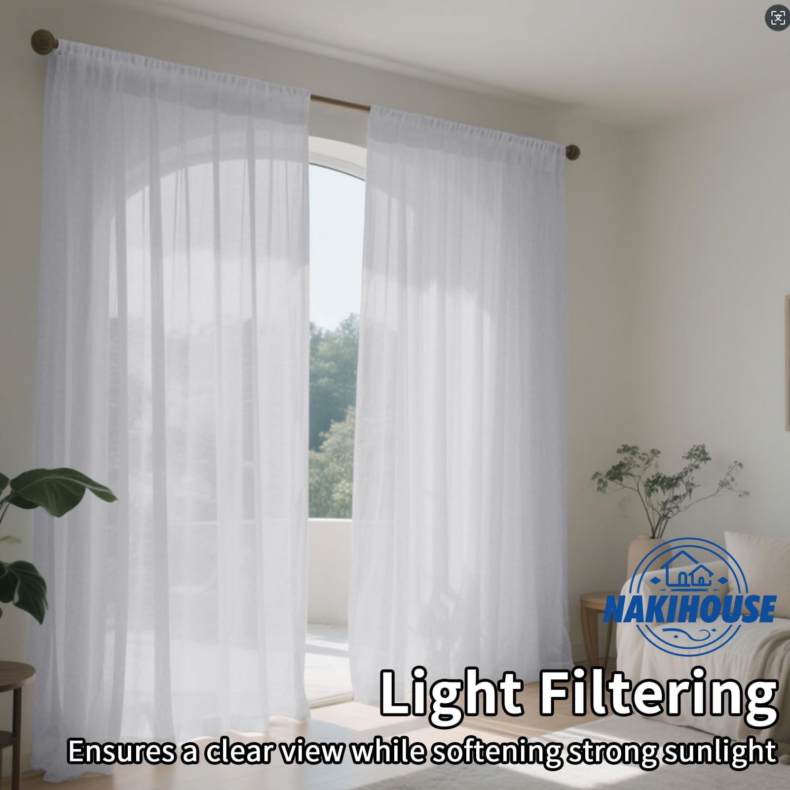 NAKIHOUSE Voile Curtain - Image 4