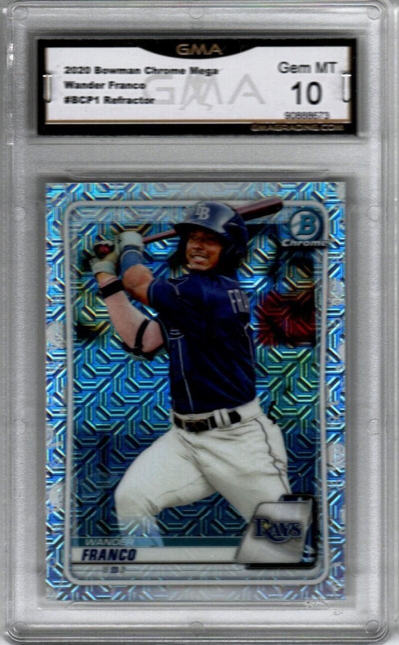 2020 Bowman Chrome Prospects Mojo #BCP-1 Wander Franco RC Rookie Graded GMA 10 (GEM MINT) MLB Baseball Trading Card Seattle Mariners