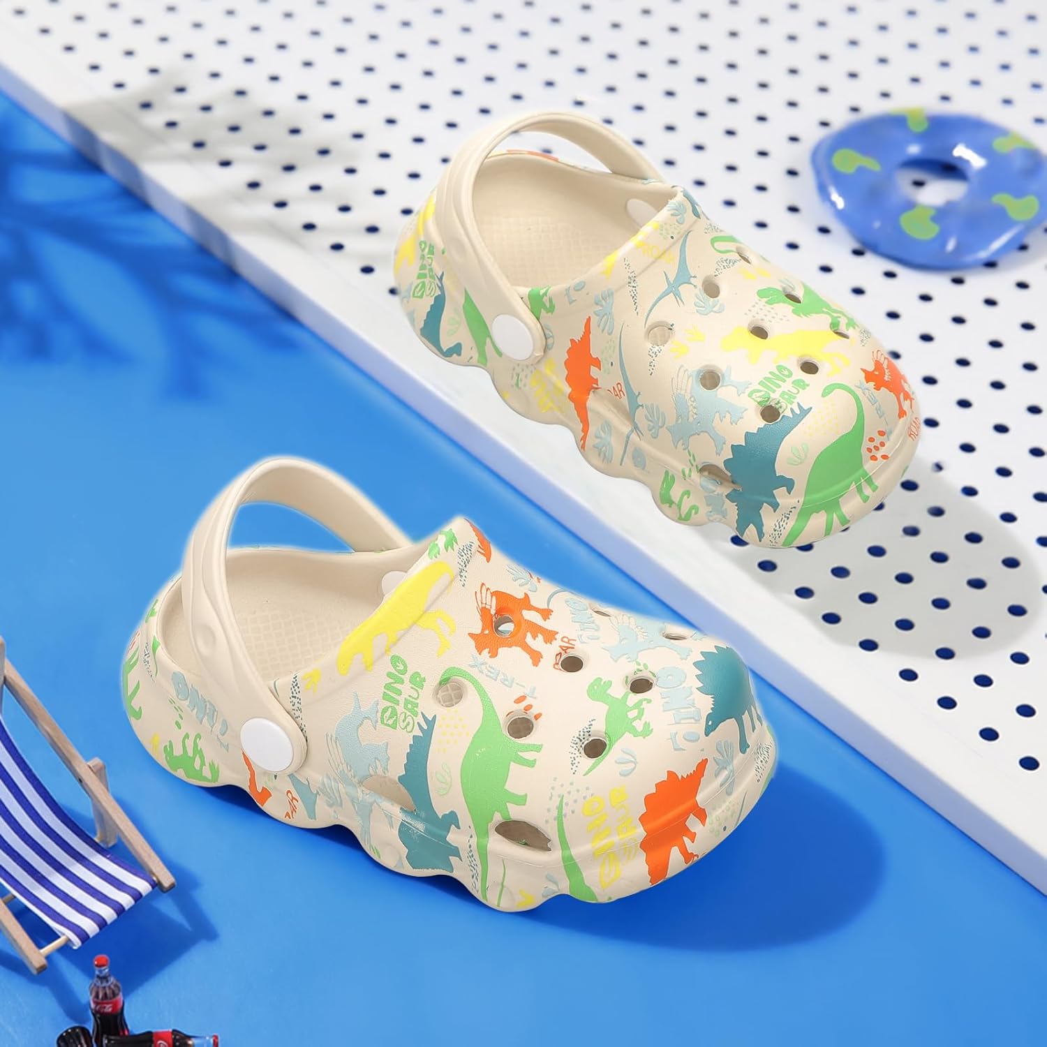 Toddler Clogs Boys Girls Kids Dinosaur Garden Shoes Slip on Sandals Slides Water Summer Shoes for Outdoor Beach Pool - Image 2