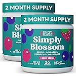 Simply Blossom Nutrition - Daily Greens & Superfood Powder + Collagen + Probiotics for Women\'s Digestive Health & Bloating Relief. Help Your Health Bloom - 2 Month Supply