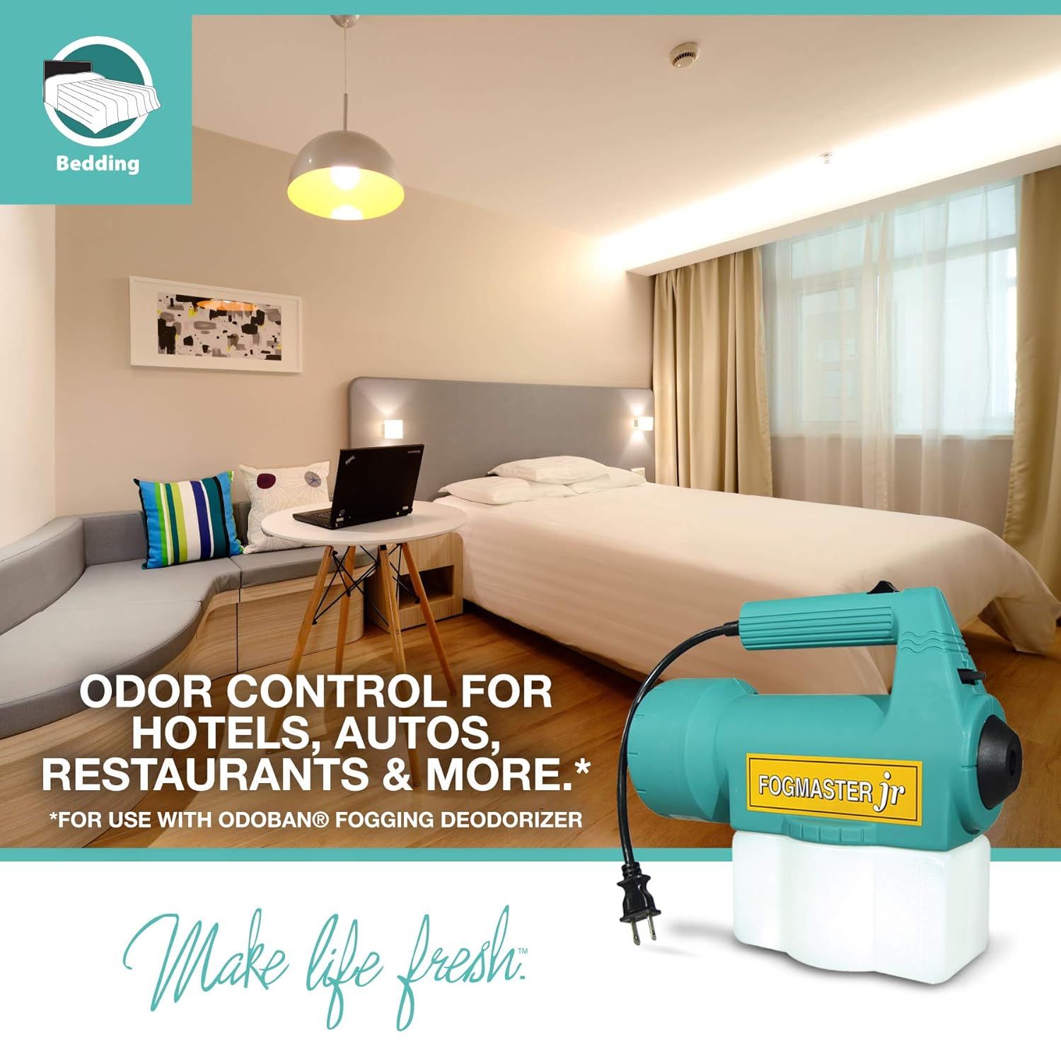 OdoBan Fogmaster Jr. Electric Handheld Fogger for Odor Control and Deodorizing, Made in the USA