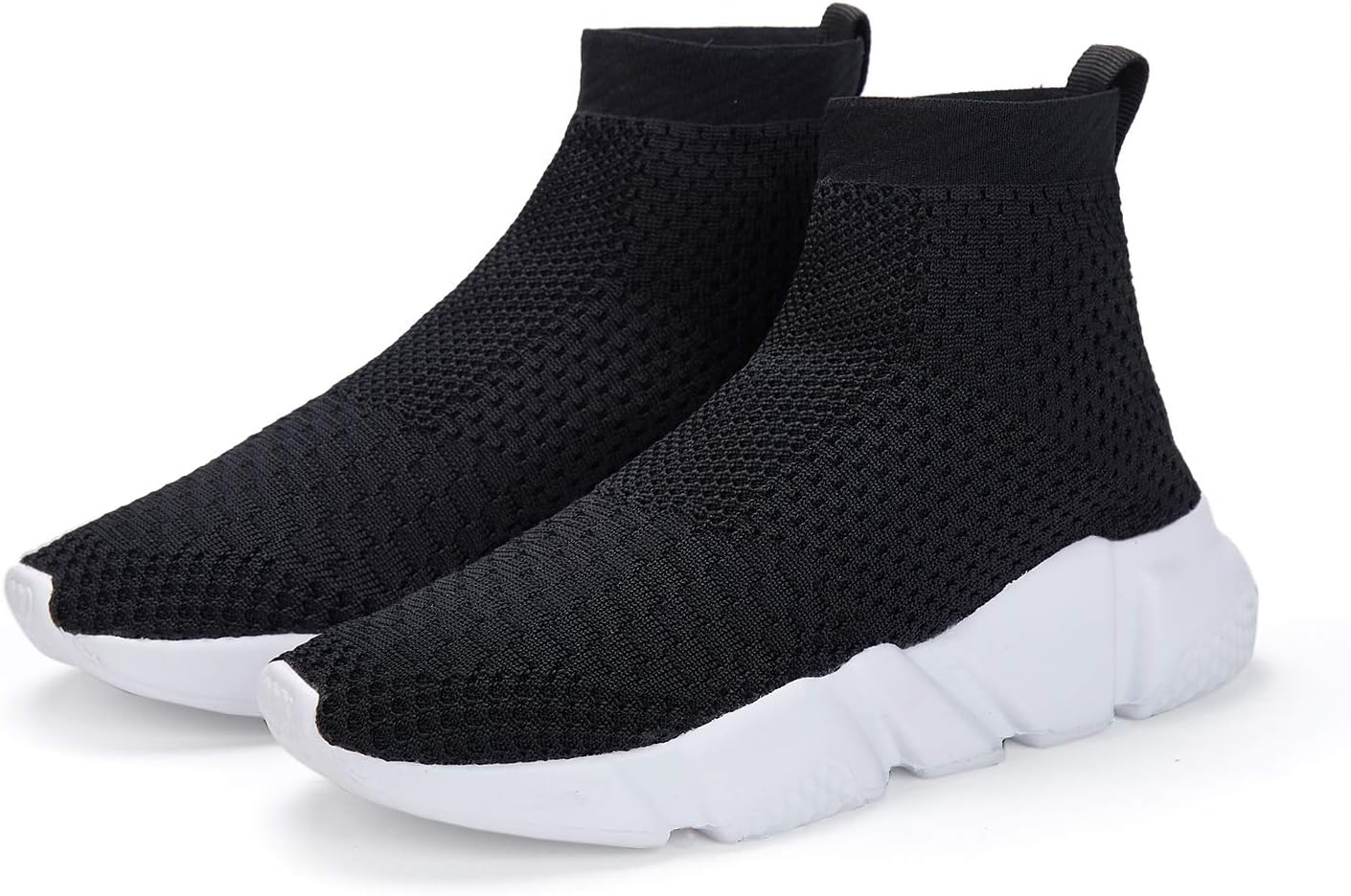 Santiro Boys Shoes Girls Sock Shoes High Tops Breathable Knit Slip On Shoes - Image 5