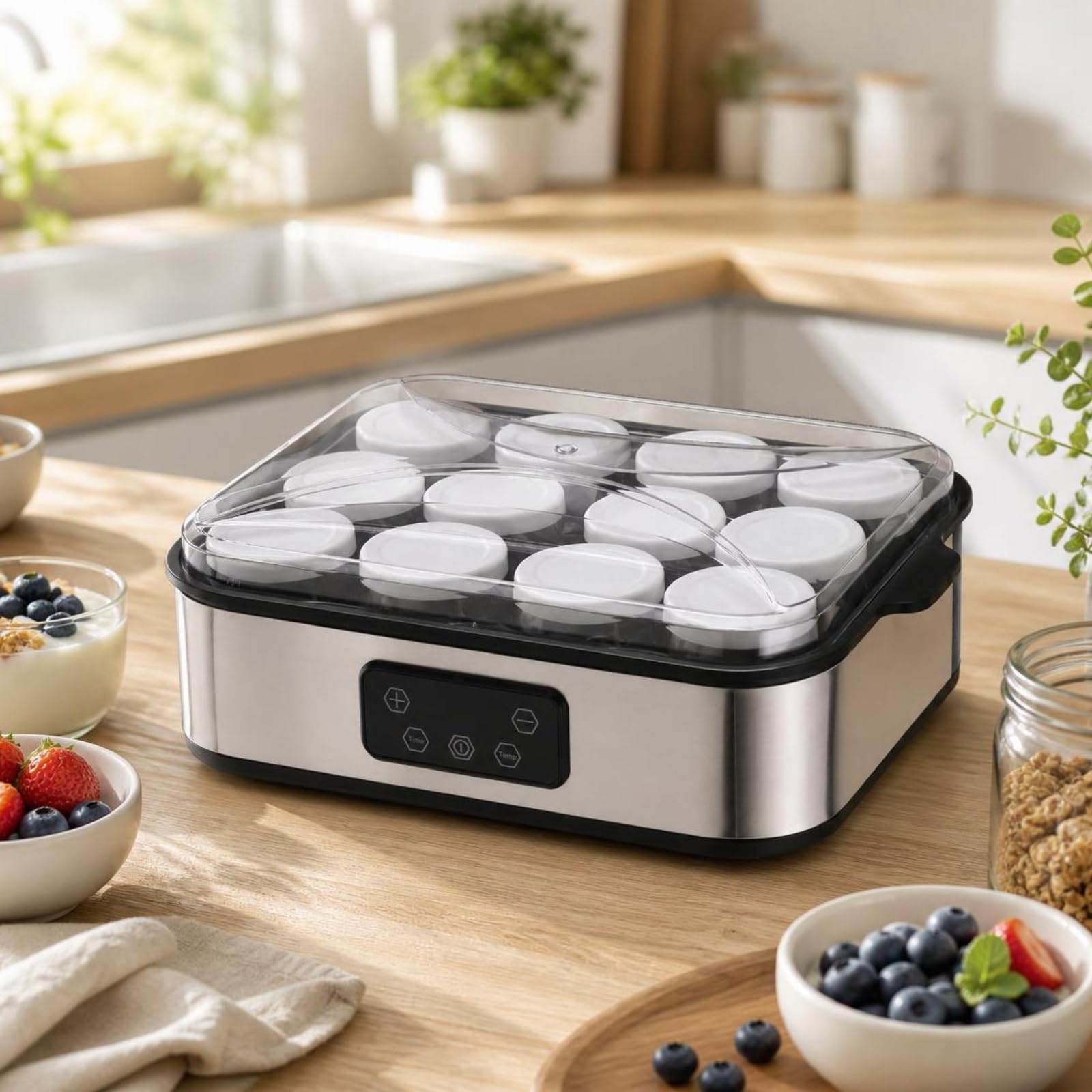 Yogurtera con Control Digital Compacta, 8 Tazas