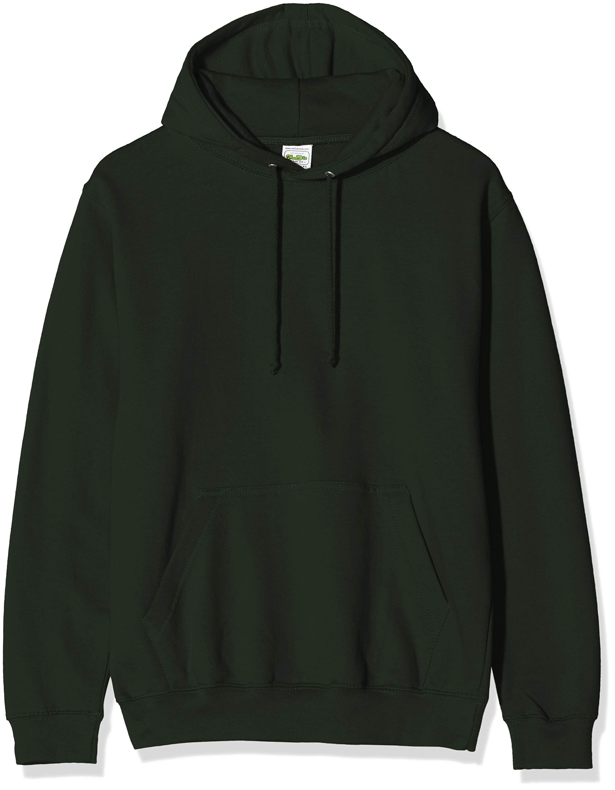 AWDis Men's College Hoodie, Green (Forest Green), Medium