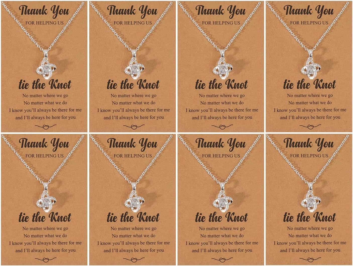 YANCHUN Bridesmaid Gifts for Bridal Party Gifts Bridesmaids Proposal Necklaces for 2/4/6/8 Favors Bridesmaid Dress Jewelry Set