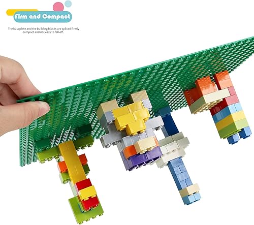 Miniatura 5 de Placas base clásicas compatibles con ladrillos y placas base, juego combinado de base de construcción de 10 x 10 pulgadas y 10 x 5 pulgadas, placas