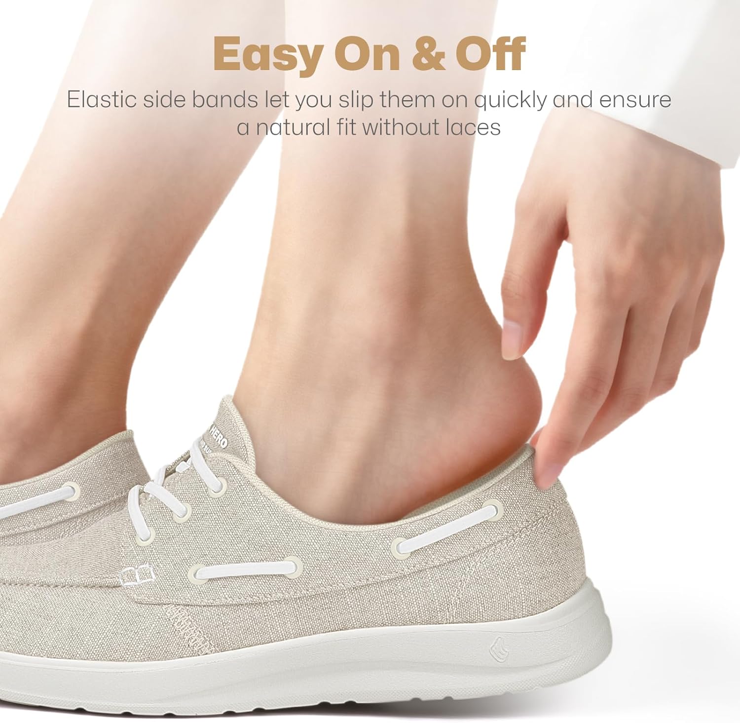 Womens Walking Shoes with Arch Support，Lightweight Orthopedic Slip On Shoes Women ，Breathable Womens Loafers for Daily Walking - Image 5