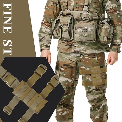 Miniatura 7 de 1 paquete de funda táctica para patas caídas, plataforma de nailon táctica MOLLE para patas de caída, plataforma ajustable para patas de caída,