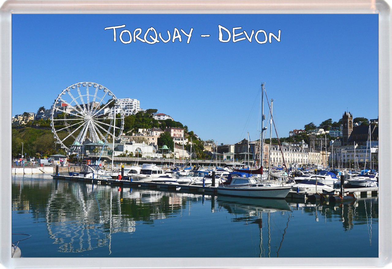 Baked Bean Store Multicolor Torquay - Devon - Jumbo Fridge Magnet Id432